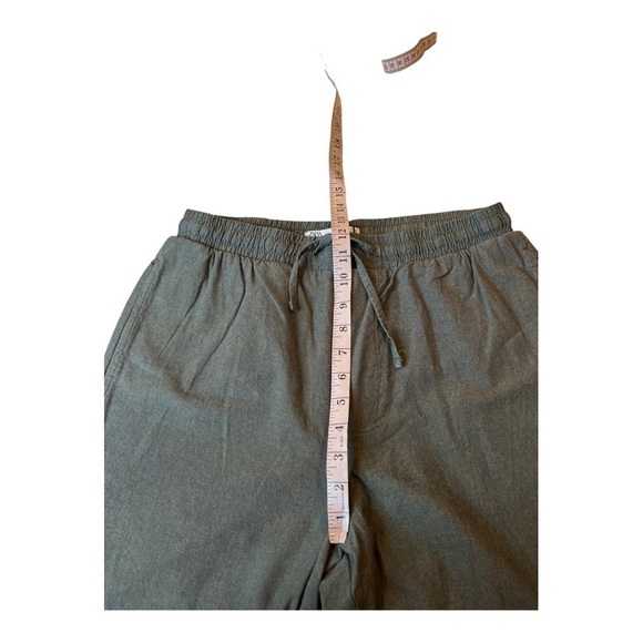 ZARA Olive High Waist Drawstring Wide Leg Trousers Small NEW - Picture 7 of 11
